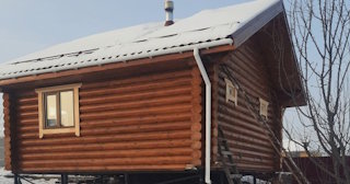 Баня из оцилиндрованного бревна под ключ в Сальске - от 132847 рублей